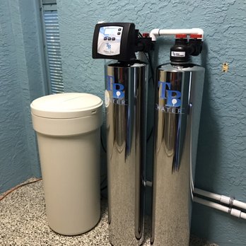 Clean garage installation of a TB Water conditioning system