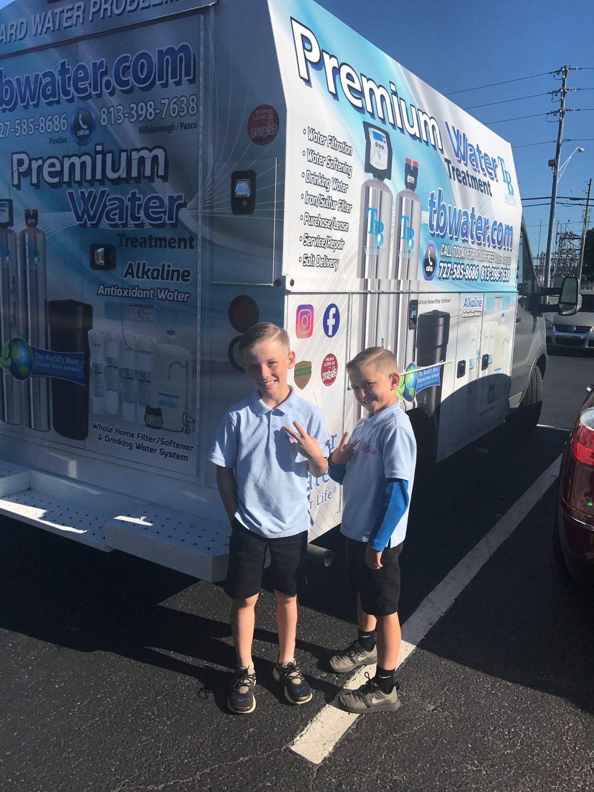 The TB Water truck with the next generation of the family
